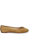 Coach Suede Ballerina Shoes In Neutrals