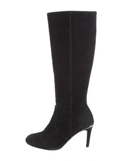 Pre-owned Coach Suede Boots In Black