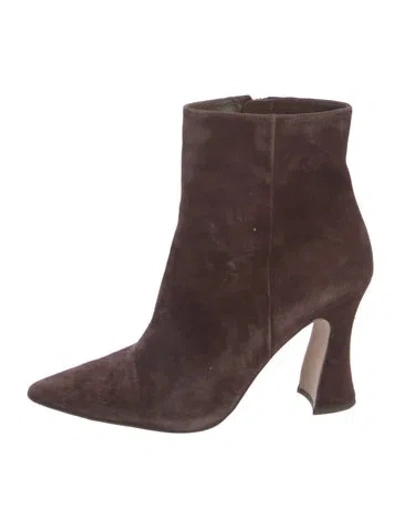 Pre-owned Coach Suede Boots In Brown