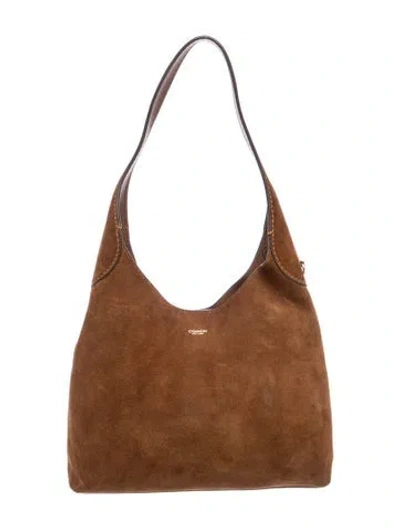 Pre-owned Coach Suede Brooklyn 28 In Brown