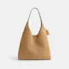Coach Suede Brooklyn 39 Shoulder Bag In Beige/brown