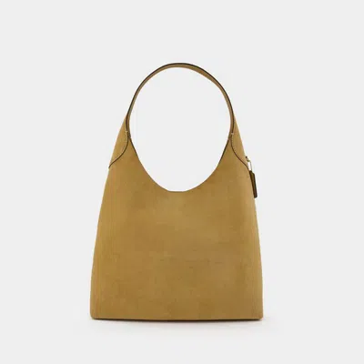 Coach Suede Brooklyn 39 Shoulder Bag In Beige