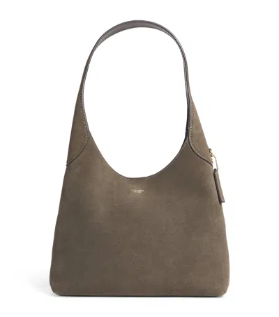 Coach Suede Brooklyn 39 Shoulder Bag In Green