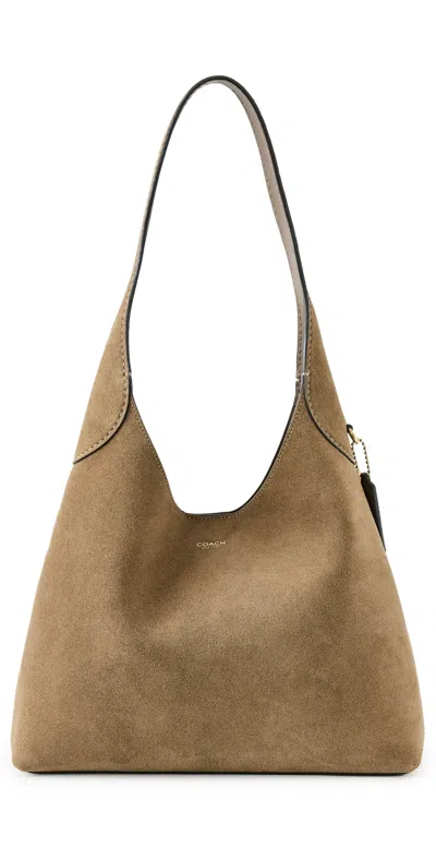 Coach Suede Brooklyn Shoulder Bag 28 B4/cedar