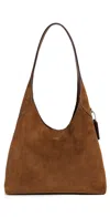 Coach Suede Brooklyn Shoulder Bag 28 B4/warm Brown