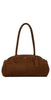 Coach Suede Empire Carryall 34 Tote B4/warm Brown In Brown