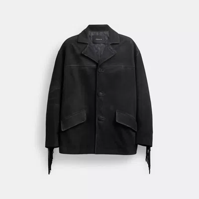 Coach Suede Giacchino In Black