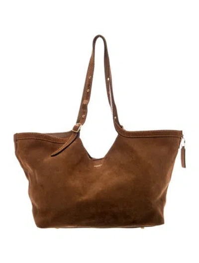 Pre-owned Coach Suede Gramercy In Brown