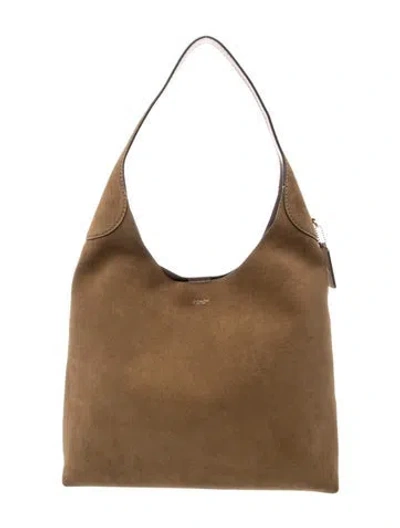Pre-owned Coach Suede Hobo In Brown
