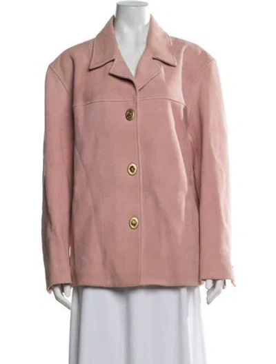 Pre-owned Coach Suede Jacket In Pink