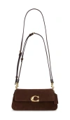 Coach Suede Jet Shoulder Bag In Pattern
