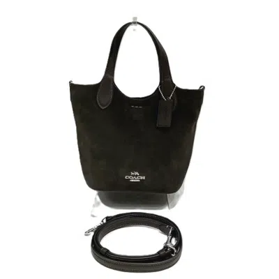 Pre-owned Coach Suede Leather Handbag Shoulder Bag () In Brown