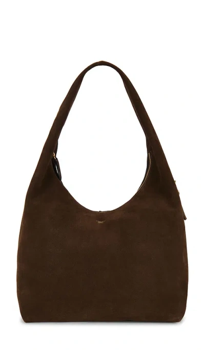 Coach Suede Pillow Brooklyn Shoulder Bag In Dark Chocolate