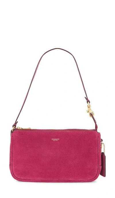 Coach Suede Plaza Bag In Purple