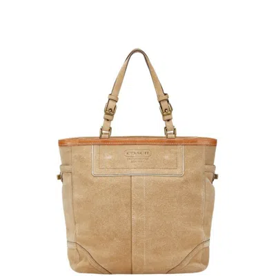 Pre-owned Coach Suede Shoulder Bag Tote Bag () In Multi
