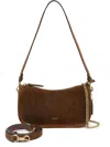 Coach Suede Waverly Bag In Brown