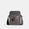 Coach Sullivan Crossbody Bag In Maxi Signature Canvas With Patches In Gray