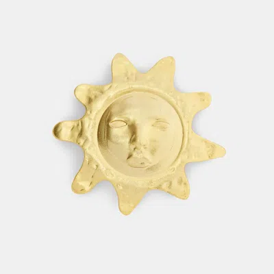 Coach Sun Brooch In Gold