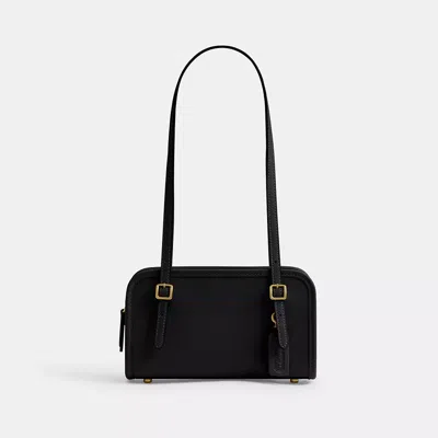 Coach Swing Zip Bag 20 In Brass/black