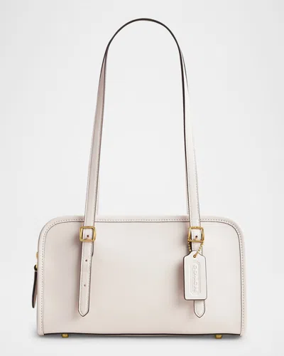 Coach Swing Zip Leather Shoulder Bag In Burgundy