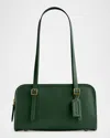 Coach Swing Zip Leather Shoulder Bag In Hunter Green