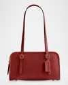 Coach Swing Zip Leather Shoulder Bag In Ruby