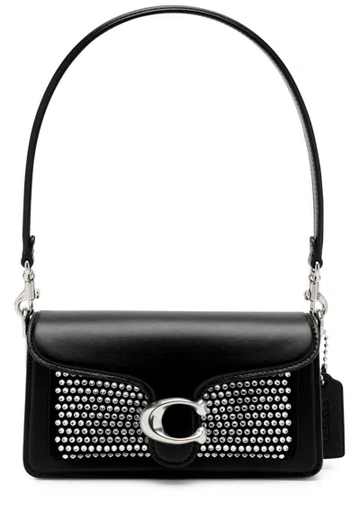 Coach Tabby 20 Crystal-embellished Leather Cross-body Bag In Black