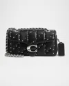 Coach Tabby 20 Crystal Rivet Quilted Leather Shoulder Bag In Lhblack