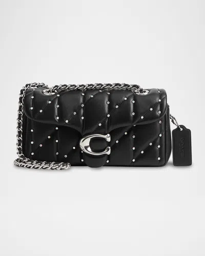 Coach Tabby 20 Crystal Rivet Quilted Leather Shoulder Bag In Lhblack