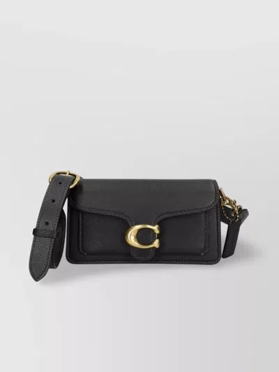 Coach Tabby 20 Leather Crossbody Bag In Black