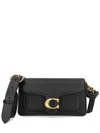Coach Polished Pebble Leather Tabby Shoulder B In Black