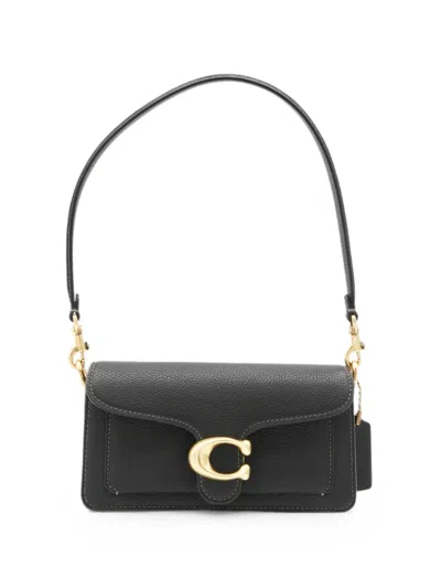 Coach Pebbled Leather Tabby 20 Shoulder Bag In Black