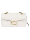 Coach Quilted Leather Shoulder Bag With Chain Strap In White