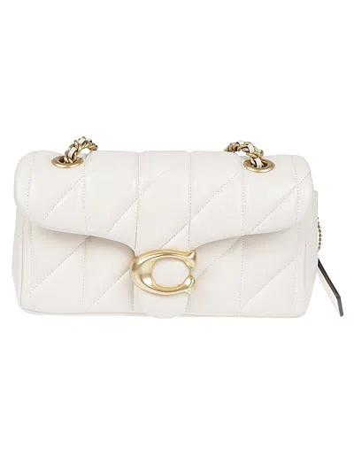 Coach Tabby 20 Leather Shoulder Bag In White