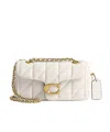 Coach Quilted Leather Crossbody Bag With Chain Strap In White