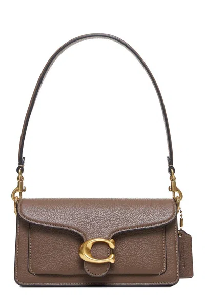 Coach Tabby 20 Logo Plaque Shoulder Bag In Dove Grey
