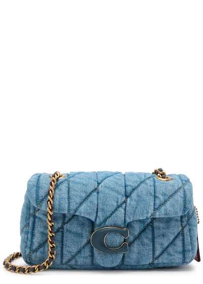 Coach Tabby 20 Quilted Denim Shoulder Bag In Blue