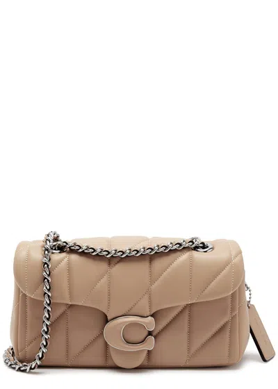 Coach Tabby 20 Quilted Leather Shoulder Bag In Beige