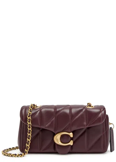 Coach Tabby 20 Quilted Leather Shoulder Bag In Burgundy