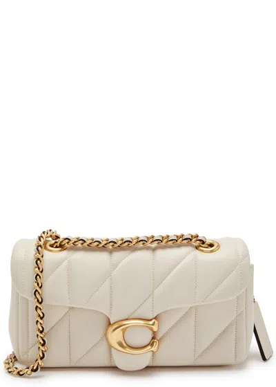 Coach Tabby 20 Quilted Leather Shoulder Bag In White