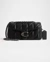 Coach Tabby 20 Quilted Leather Shoulder Bag With Chain In Black