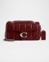 Coach Tabby 20 Quilted Leather Shoulder Bag With Chain In Silver/dark Ruby