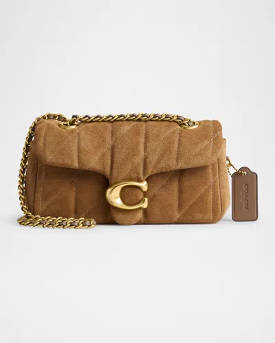 Coach Tabby 20 Quilted Suede Shoulder Bag In Brown