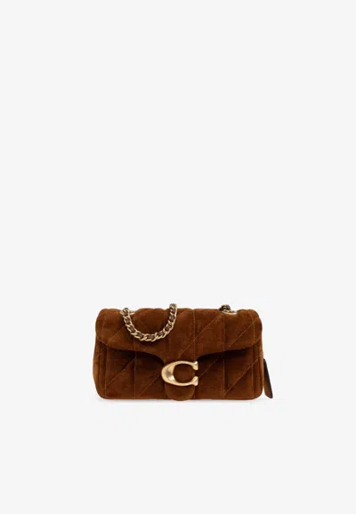 Coach Tabby 20 Quilted Suede Shoulder Bag In Brown