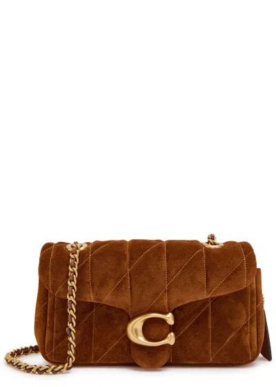 Coach Tabby 20 Quilted Suede Shoulder Bag In Brown