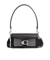 Coach Tabby 20 Crystal Leather Shoulder Bag In Black