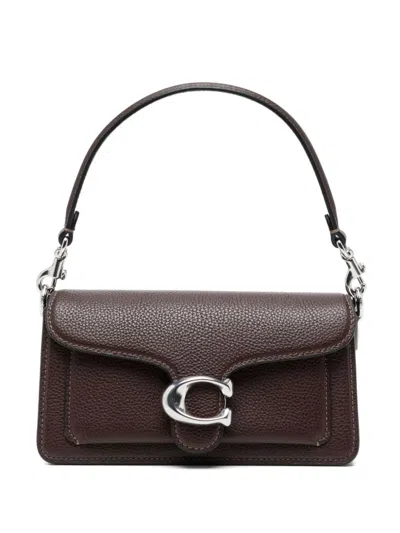 Coach Tabby 26 Logo Plaque Shoulder Bag In Brown