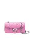 Coach Tabby 20 Quilted Fuchsia Leather Shoulder Bag In Pink