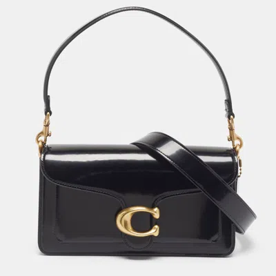 Pre-owned Coach Tabby 26 Black Patent Leather Shoulder Bag