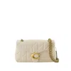 Coach Quilted Leather Crossbody Bag With Chain Strap In Neutrals